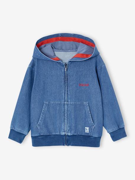Sweat zippé avec poches couleur denim stone 2 - vertbaudet enfant 