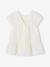 Ensemble cérémonie robe rayée fil brillant + bandeau assorti bébé rayé blanc 3 - vertbaudet enfant 