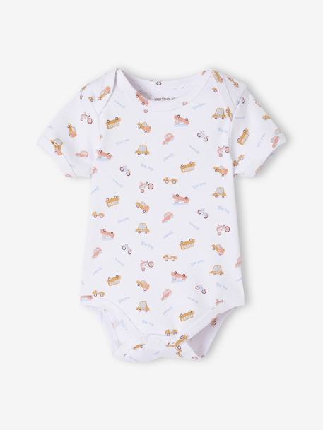 Lot de 5 bodies bébé garçon manches courtes coffret cadeau bleu 5 - vertbaudet enfant 