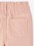 Pantalon paperbag fille poches coeur rose poudré+vert sauge 7 - vertbaudet enfant 
