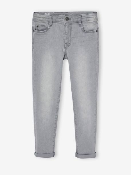 Jean garçon slim morphologique MEDIUM denim black+DENIM BRUT+denim gris+DENIM GRIS FONCE+double stone+STONE 15 - vertbaudet enfant 