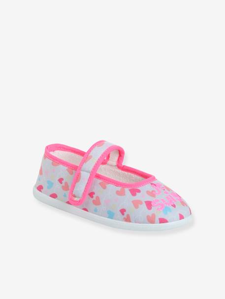 Chaussons ballerines scratchés enfant rose 1 - vertbaudet enfant 