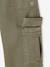 Pantalon fille cargo facile à enfiler kaki+mauve 4 - vertbaudet enfant 