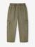 Pantalon fille cargo facile à enfiler kaki+mauve 2 - vertbaudet enfant 