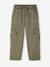 Pantalon fille cargo facile à enfiler kaki+mauve 1 - vertbaudet enfant 
