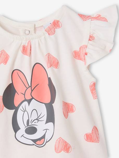 Ensemble Disney bébé t-shirt et short Minnie Coeurs corail 5 - vertbaudet enfant 