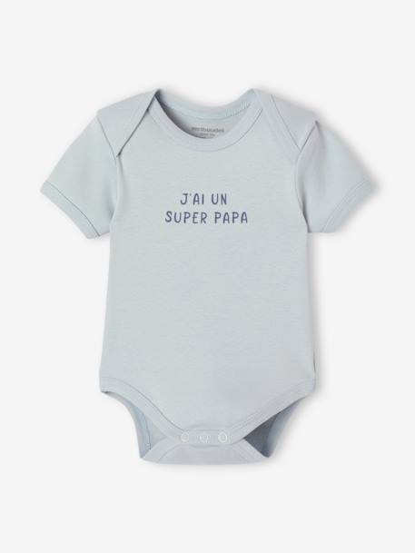 Lot de 5 bodies bébé garçon manches courtes coffret cadeau bleu 2 - vertbaudet enfant 