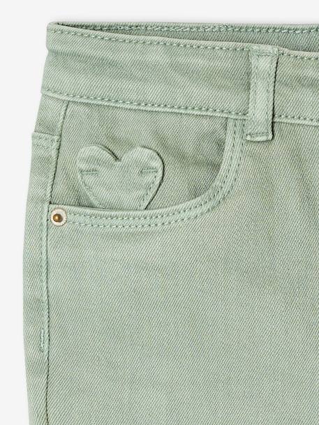 Pantalon fille slim morphologique fin anthracite+rose poudré+vert sauge 13 - vertbaudet enfant 