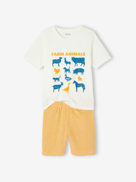 Lot 2 pyjashorts garçon À la ferme bleu roi 3 - vertbaudet enfant 