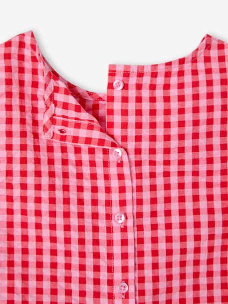 Ensemble fille blouse pantalon 7/8ème rose bonbon+vert sauge 5 - vertbaudet enfant 