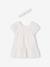 Ensemble cérémonie robe rayée fil brillant + bandeau assorti bébé rayé blanc 1 - vertbaudet enfant 