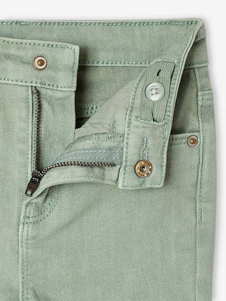 Pantalon fille slim morphologique fin anthracite+rose poudré+vert sauge 12 - vertbaudet enfant 
