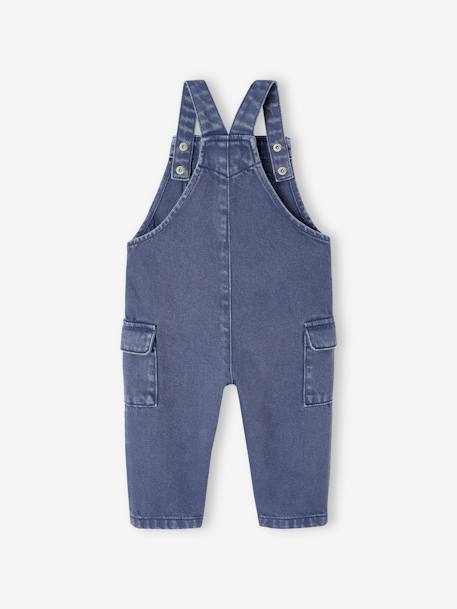 Salopette bébé en toile indigo 2 - vertbaudet enfant 