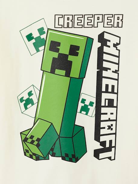 Tee-shirt Minecraft Creeper écru 3 - vertbaudet enfant 