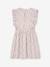Robe fille en seersucker manches volantées blanc imprimé+carreaux rouge+vanille+vert sauge 12 - vertbaudet enfant 