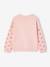 Sweat manches fleurs ajourées fille rose pâle 2 - vertbaudet enfant 