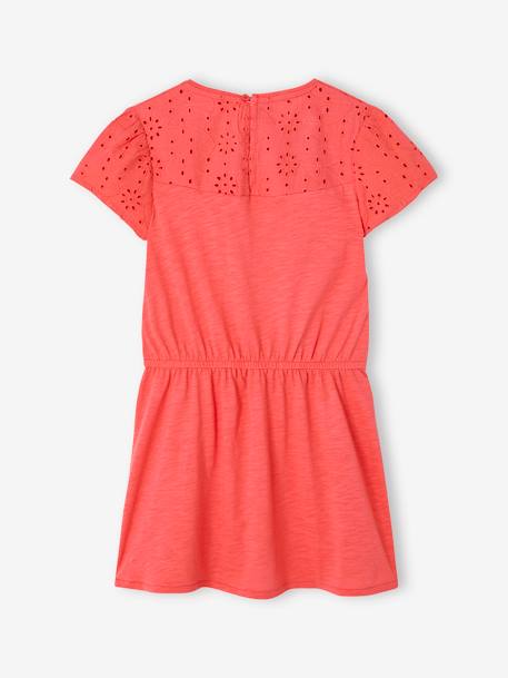 Robe détails en broderie anglaise fille bleu pâle+corail+lilas+mauve+vert sauge 6 - vertbaudet enfant 