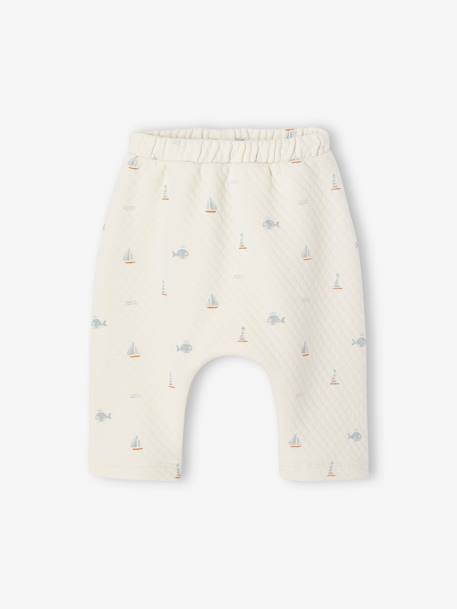 Ensemble bébé sweat et pantalon BEIGE CLAIR RAYE+rose pâle 4 - vertbaudet enfant 