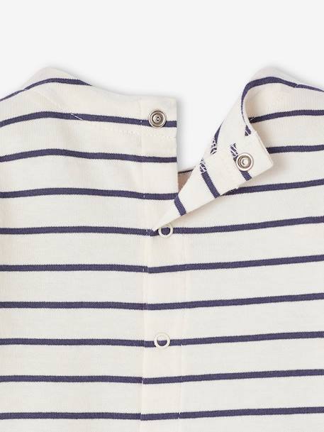 T-shirt rayé manches longues naissance écru 2 - vertbaudet enfant 