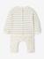Ensemble bébé sweat et pantalon BEIGE CLAIR RAYE+rose pâle 5 - vertbaudet enfant 