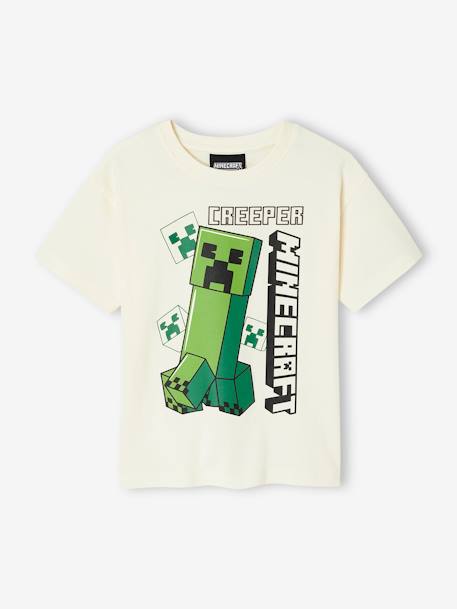 Tee-shirt Minecraft Creeper écru 1 - vertbaudet enfant 