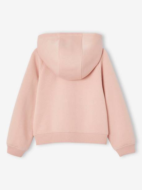 Sweat fille zippé à capuche sport marine+rose+vert sauge 5 - vertbaudet enfant 