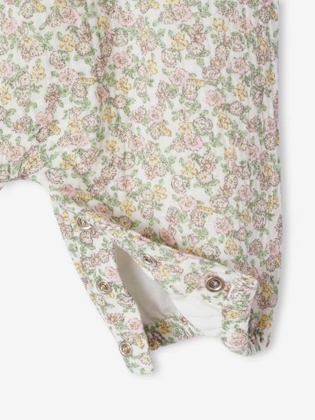 Combinaison bébé naissance en gaze de coton beige+blanc+écru+tilleul 8 - vertbaudet enfant 