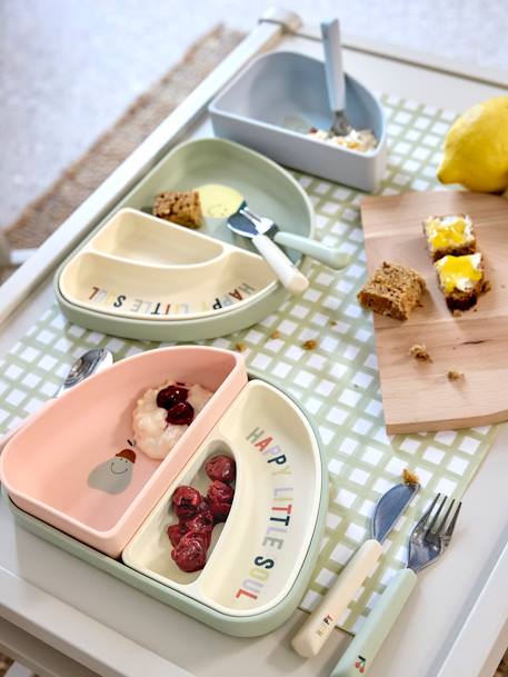 Set de vaisselle Happy Fruits en silicone LÄSSIG bleu+blush 10 - vertbaudet enfant 
