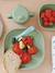 Assiette silicone avec ventouse bleu+rose+vert 11 - vertbaudet enfant 