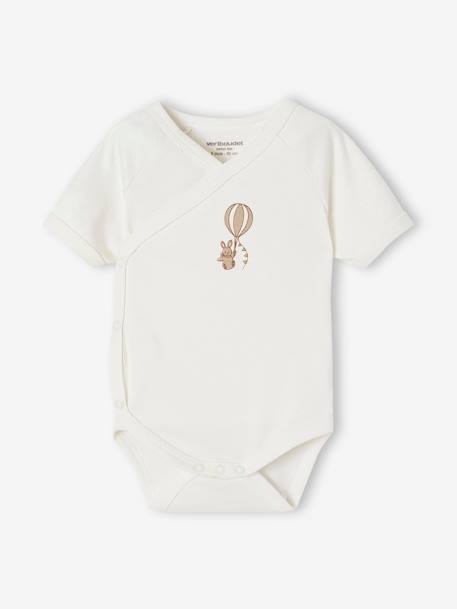 Lot de 5 bodies bébé manches courtes Montgolfière écru 3 - vertbaudet enfant 