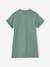Robe fille en molleton léger motif gris chiné+rayé bleu+vert+vert sauge 16 - vertbaudet enfant 