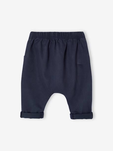 Pantalon naissance en sergé marine 2 - vertbaudet enfant 