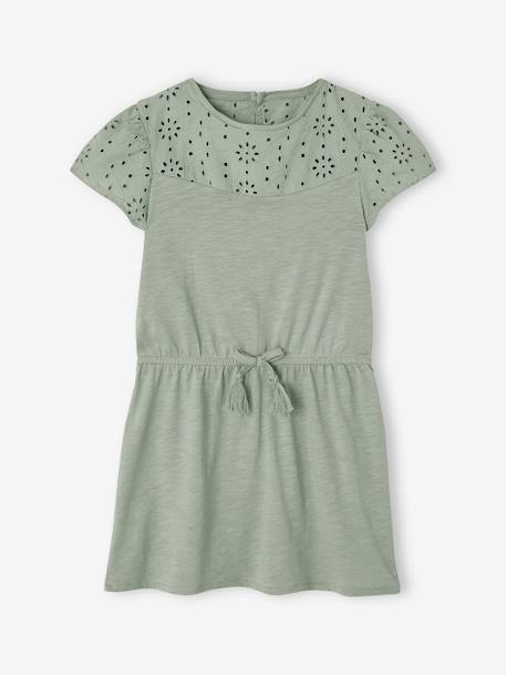 Robe détails en broderie anglaise fille bleu pâle+corail+lilas+mauve+vert sauge 21 - vertbaudet enfant 