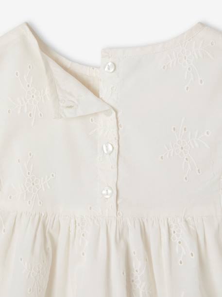 Blouse de cérémonie en broderie anglaise fille blanc 4 - vertbaudet enfant 