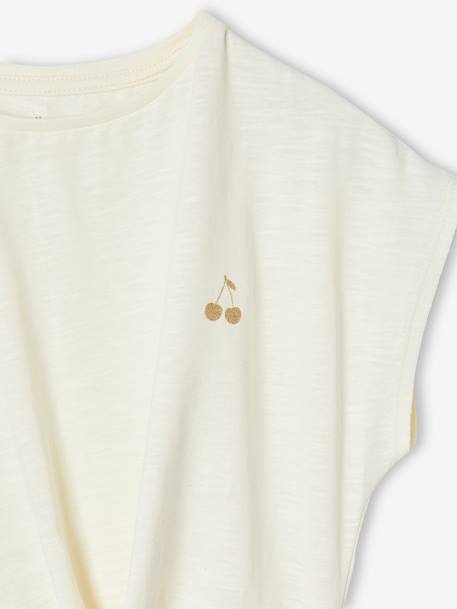 Robe fille effet 2 en 1 blanc imprimé+écru+marine+vanille 7 - vertbaudet enfant 