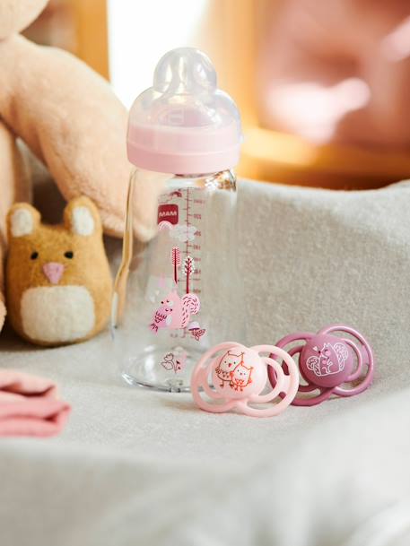 Biberon verre 260 ml Feel Good débit 2 beige+bleu+rose 17 - vertbaudet enfant 