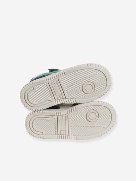 Basket enfant garçon cuir à scratchs et lacets élastiqués lot blanc+lot vert 5 - vertbaudet enfant 