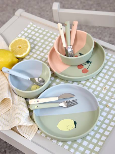 Lot de 3 couverts en silicone Happy Fruits LÄSSIG bleu+blush 5 - vertbaudet enfant 