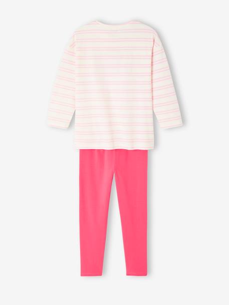 Lot de 2 pyjamas fille flower power BASICS fuchsia 6 - vertbaudet enfant 