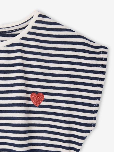 Robe fille effet 2 en 1 blanc imprimé+écru+marine+vanille 11 - vertbaudet enfant 