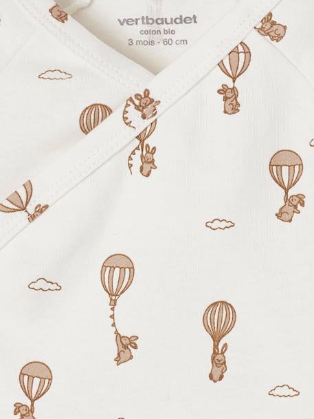Lot de 5 bodies bébé manches courtes Montgolfière écru 12 - vertbaudet enfant 