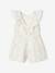 Combishort cérémonie brodé fleurs irisées fille blanc 2 - vertbaudet enfant 