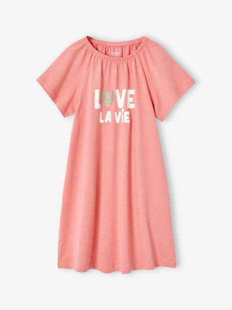 Lot de 2 chemises de nuit coeurs corail 2 - vertbaudet enfant 