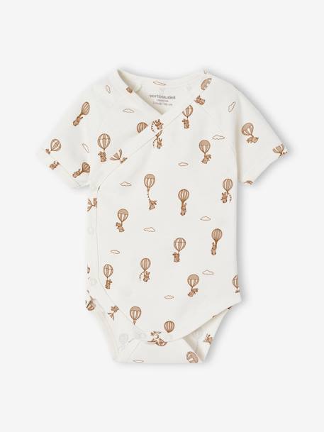 Lot de 5 bodies bébé manches courtes Montgolfière écru 7 - vertbaudet enfant 