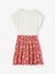 Robe fille effet 2 en 1 blanc imprimé+écru+marine+vanille 5 - vertbaudet enfant 