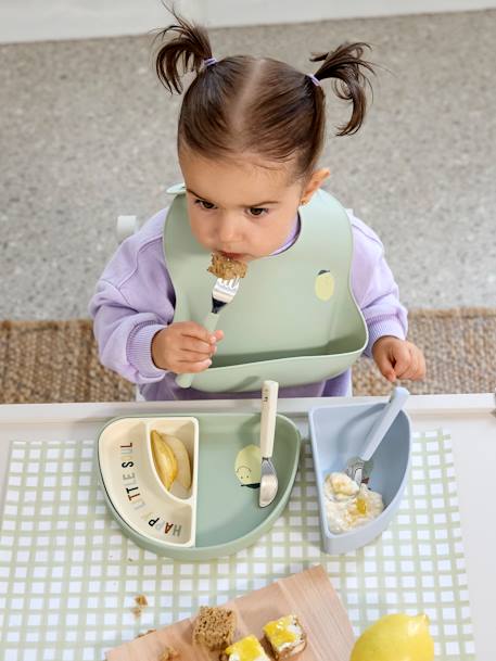 Set de vaisselle Happy Fruits en silicone LÄSSIG bleu+blush 4 - vertbaudet enfant 