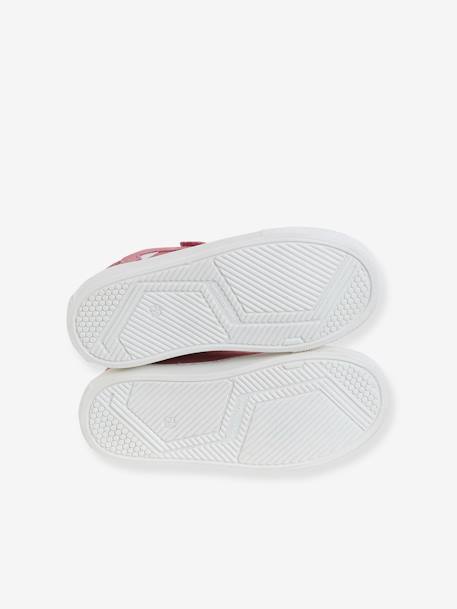 Baskets scratchées cuir enfant collection maternelle blanc+framboise 12 - vertbaudet enfant 