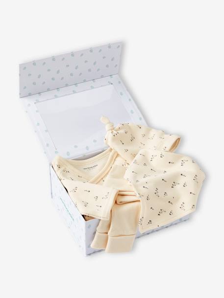 Ensemble naissance 4 pièces bébé petites oies coffret cadeau vanille 2 - vertbaudet enfant 