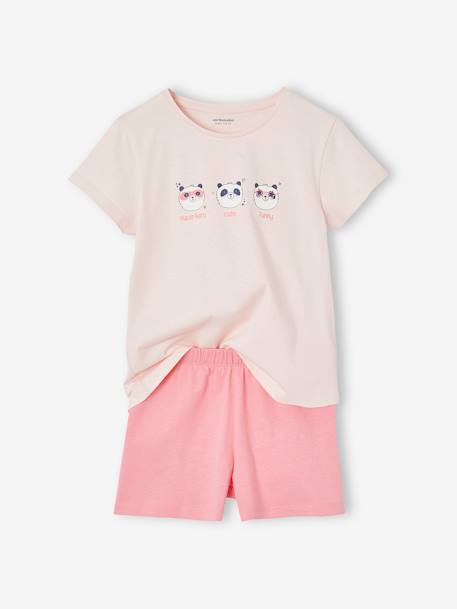 Lot de 3 pyjashorts panda fille rose pâle 3 - vertbaudet enfant 