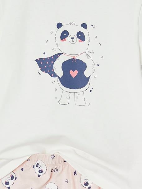 Lot de 3 pyjashorts panda fille rose pâle 14 - vertbaudet enfant 